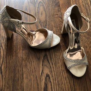 Badgley Mischka Kelly satin heeled sandals